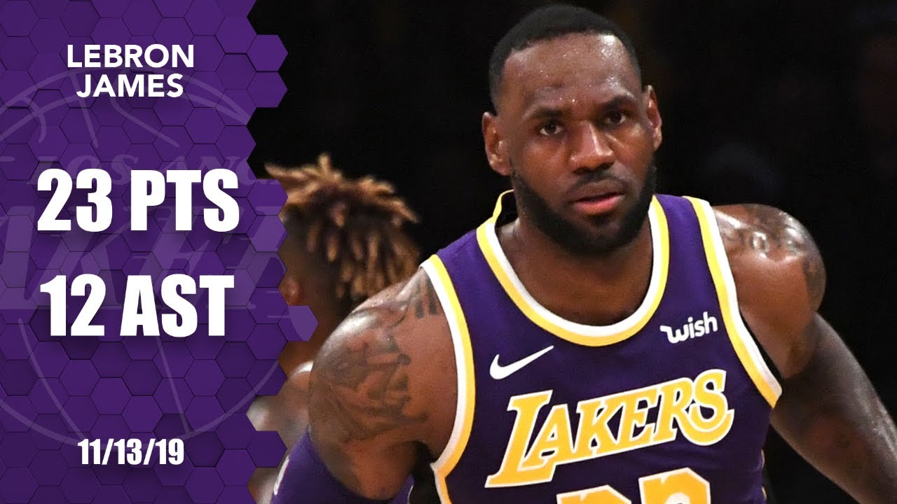 LeBron James posts 23 points and 12 assists in Warriors vs. Lakers | 2019-20 NBA Highlights