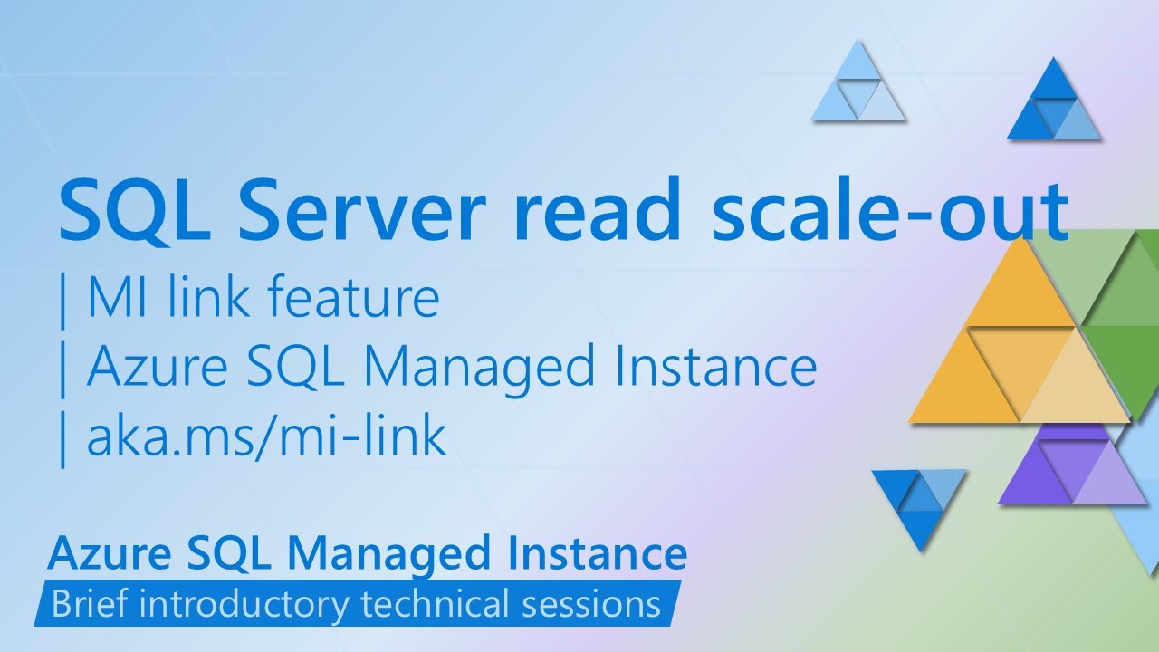 Горизонтальное масштабирование чтения SQL Server в Azure с помощью функции ссылки на управляемый ...