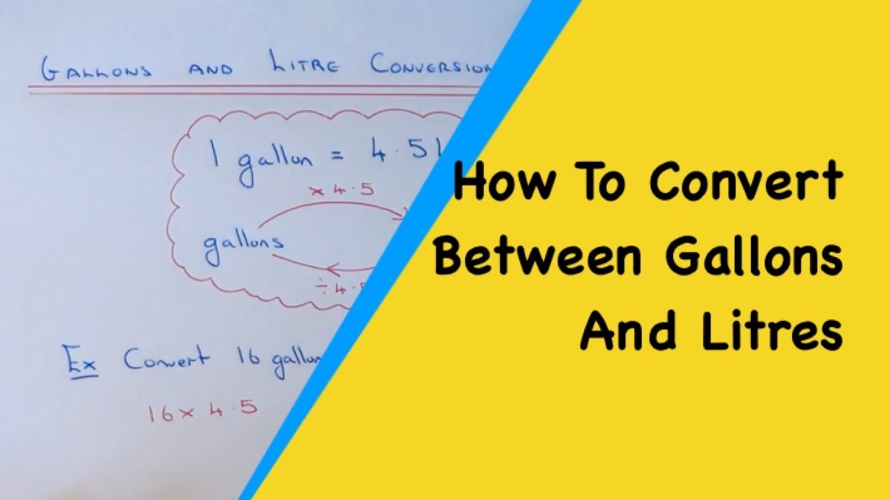 Gallons And Litres Converting. How To Change Between Gallons And Litres.