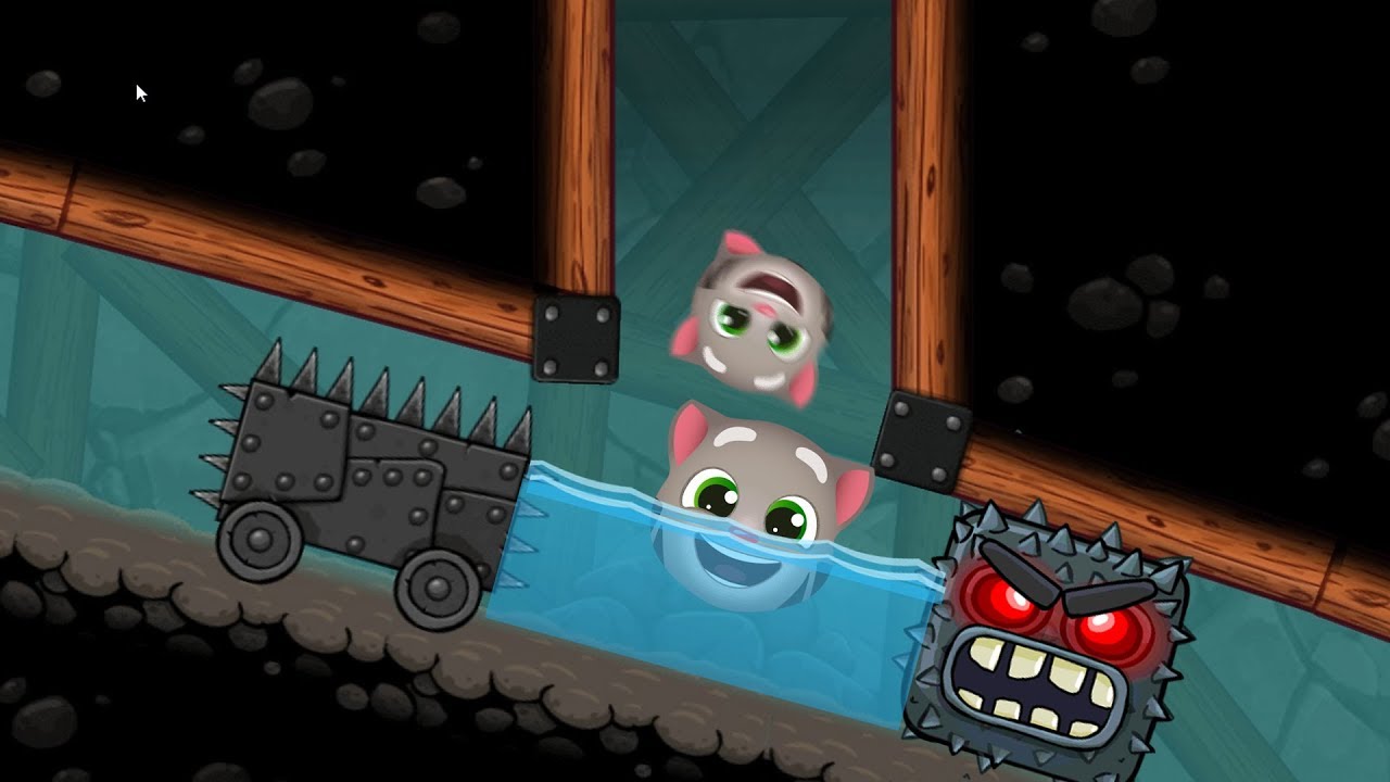 TALKING TOM IN RED BALL 4 INTO THE CAVE  LEVEL 61 - 75  EPISODE 5 PERFECT WITH BOSS FIGHT