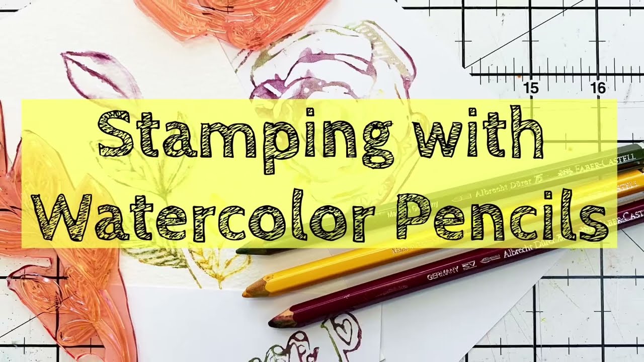 Did you know you can use watercolour pencils with stamps? See how versatile watercolour pencils are!