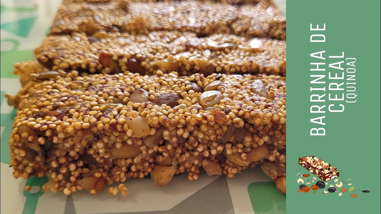 RECEITA de Barrinha de Cereal de Quinoa (SEM LEITE e SEM GLÚTEN)