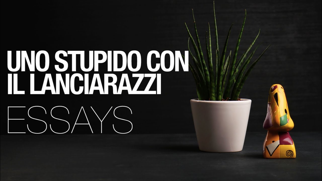 Uno stupido con il lanciarazzi