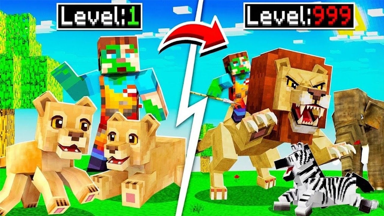 LIFE OF PET ANIMALS in MINECRAFT! (Safari)
