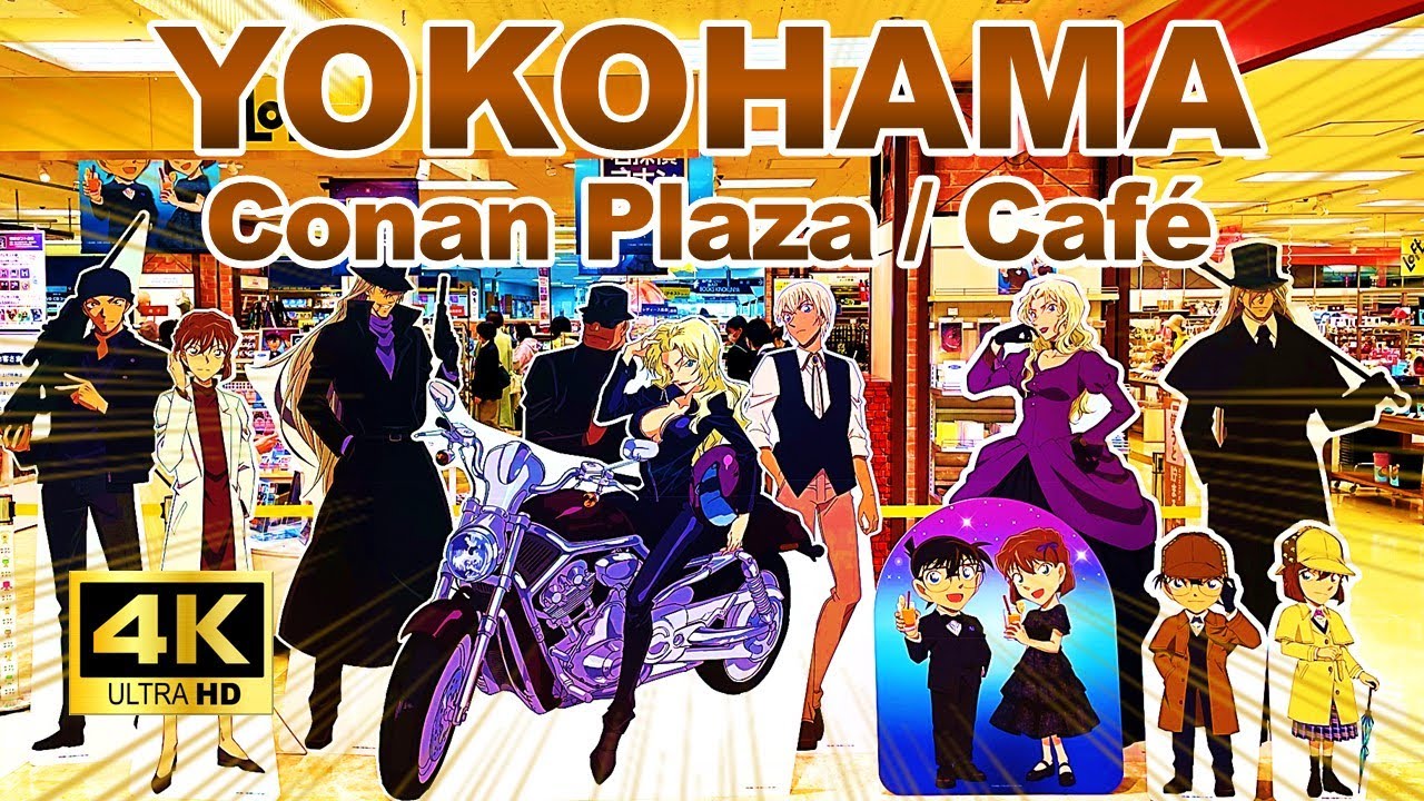 【4K🇯🇵】Visit to the Detective Conan Plaza & Café in Yokohama