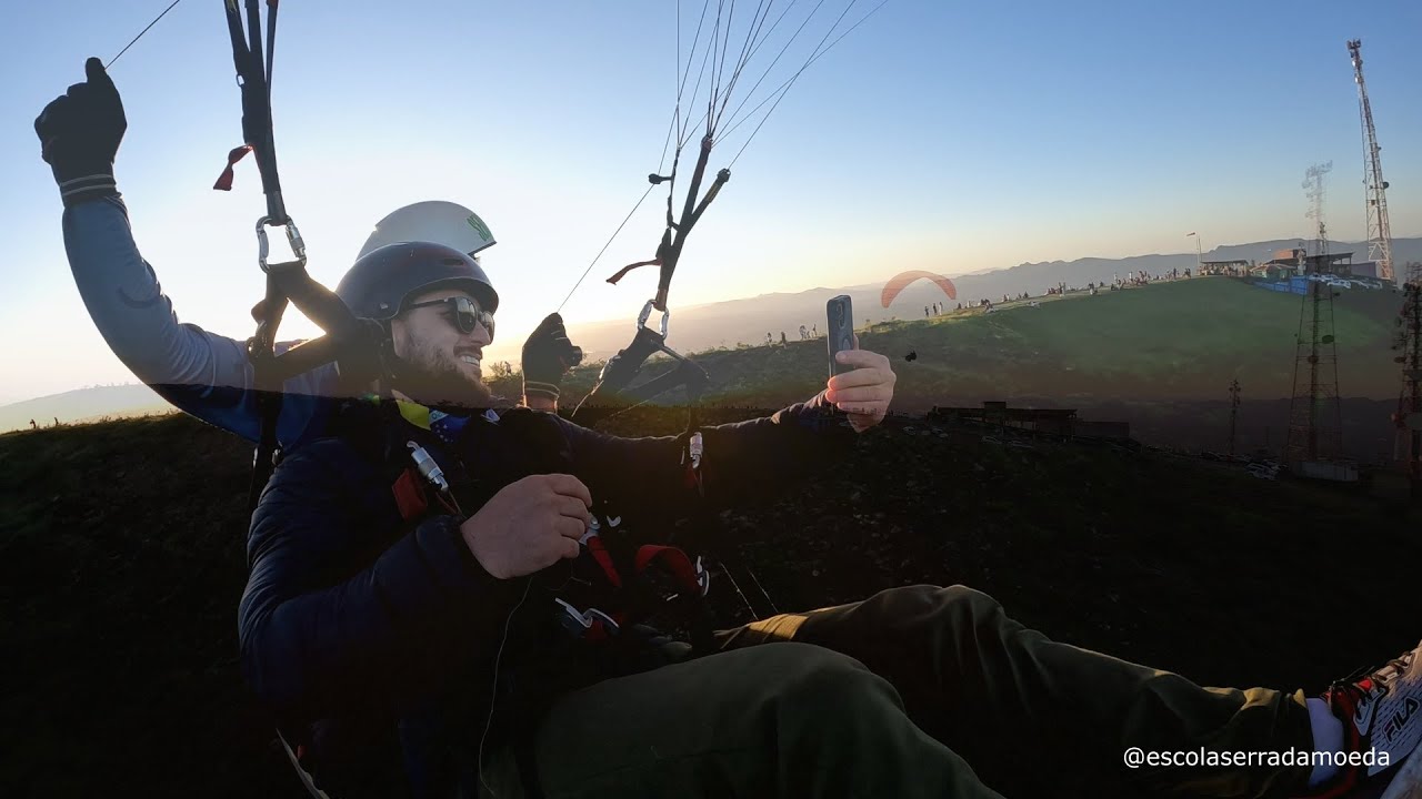 PLANEJAMOS  VOAR NO POR DO SOL E FOMOS ABENÇOADOS COM O MELHOR VISUAL DA SERRA DA MOEDA NO PARAPENTE