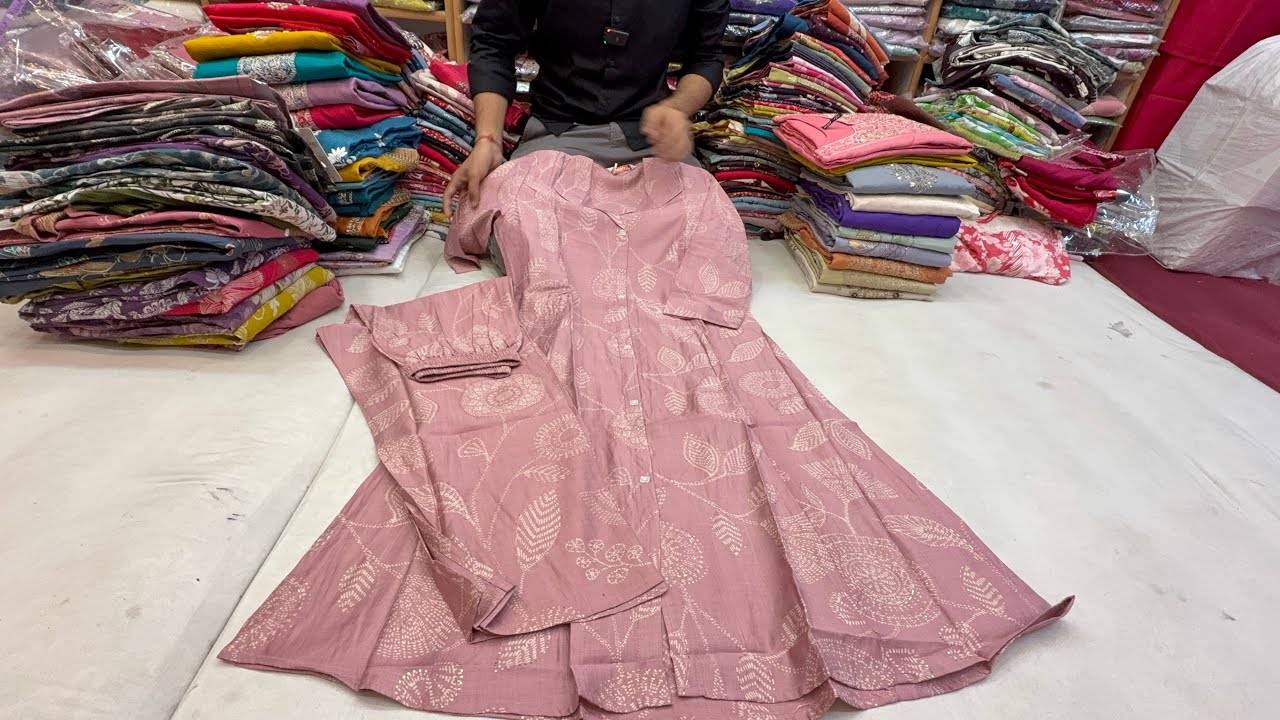 Chickpet Wholesale Festival Special Cord sets & Party wear Kurti sets. Single piece courier avail.