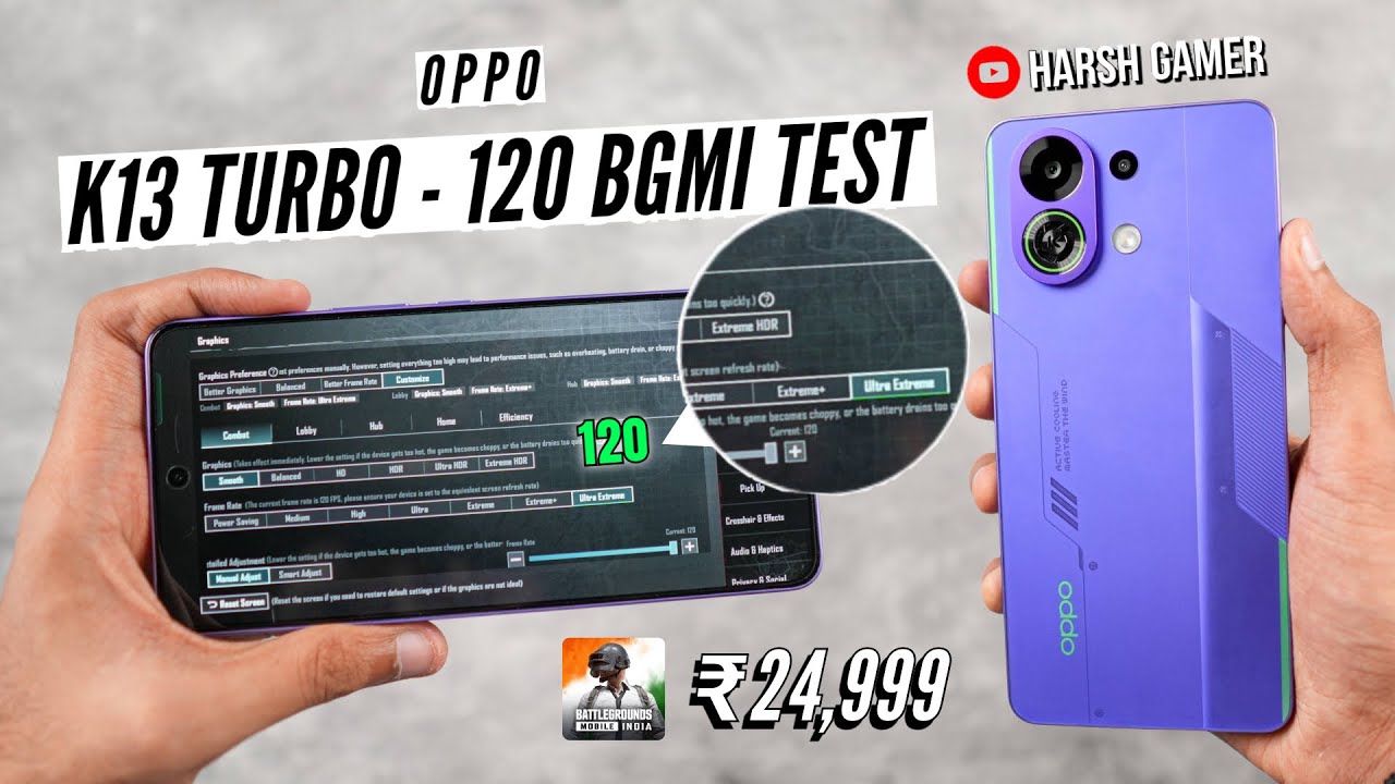 Oppo K13 Turbo - 120 FPS BGMI Test, Heating & Battery Test 🔥
