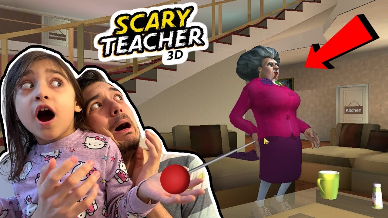 DELİ ÖĞRETMEN İLE TANIŞIYORUZ!! 😱 - Scary Teacher 3D@ElifAselUmut