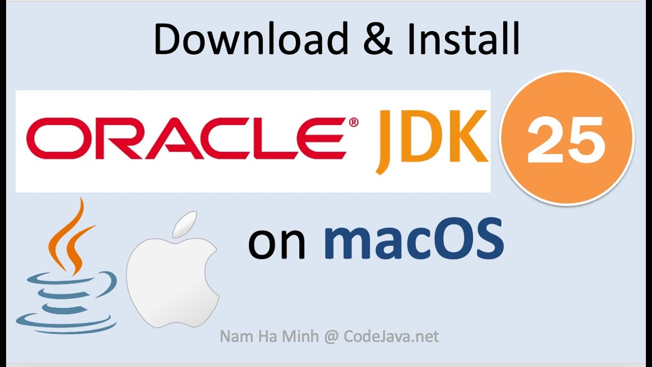 Загрузите и установите Oracle JDK 25 на macOS