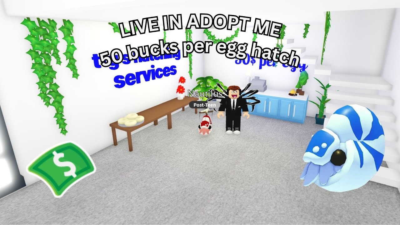 🔴LIVE ADOPT ME 50$ PER EGG HATCH YOU PAY FIRST🔴