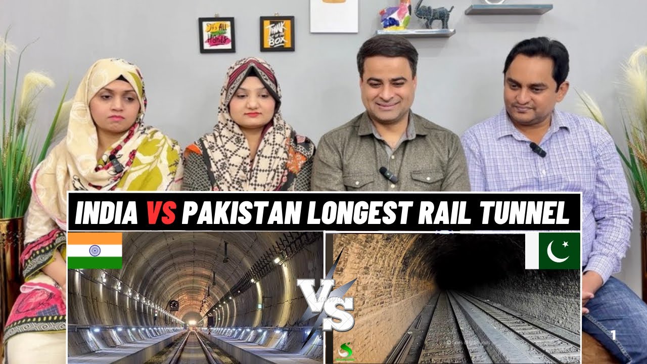 India's Longest Rail Tunnel Vs Pakistani Longest Rail Tunnel | India Vs Pak Rail Tunnel | Reaction!!