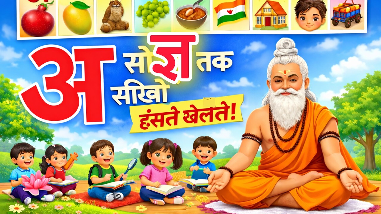 अ से ज्ञ तक सीखो हँसते खेलते #अ_से_ज्ञ#हिंदी_वर्णमाला #kidsvideo #hindisong | Little KhatuShyam Kids