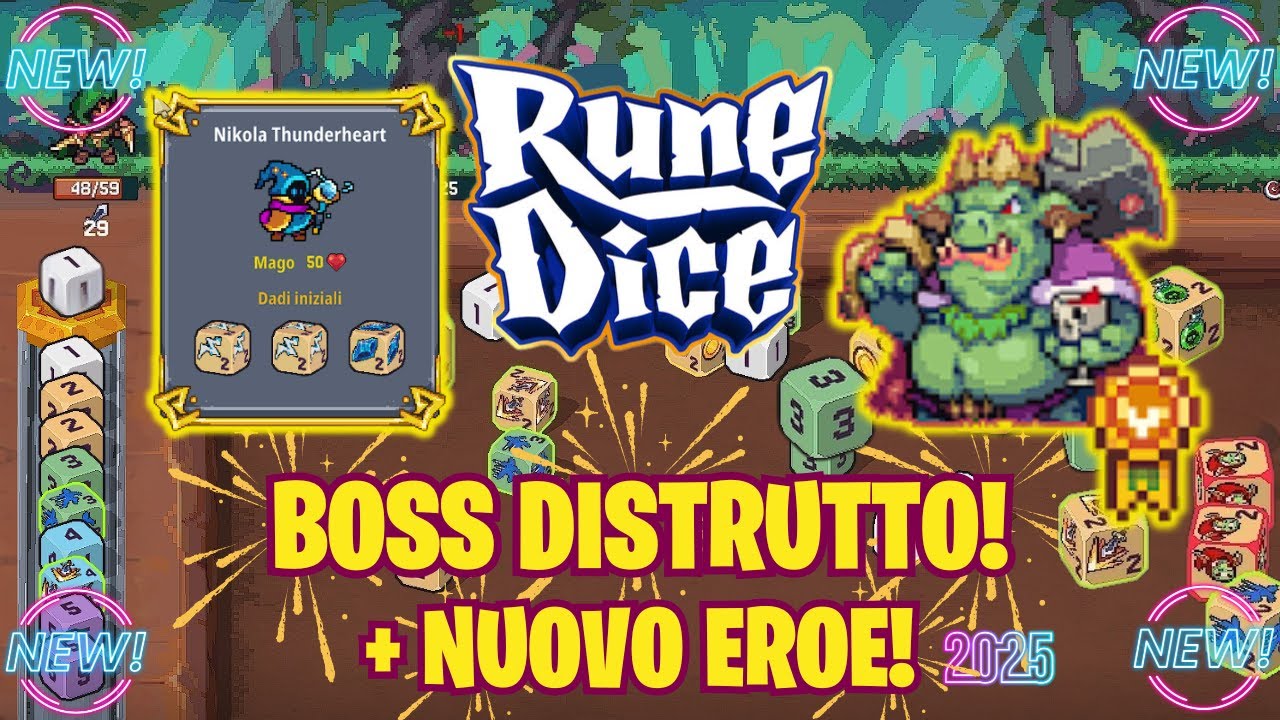 ☠️🔝[RUN PAZZESCA!]🔝☠️BOSS POLVERIZZATO con il NUOVO EROE😍che Indie MERAVIGLIOSO!🥰 Rune Dice italiano