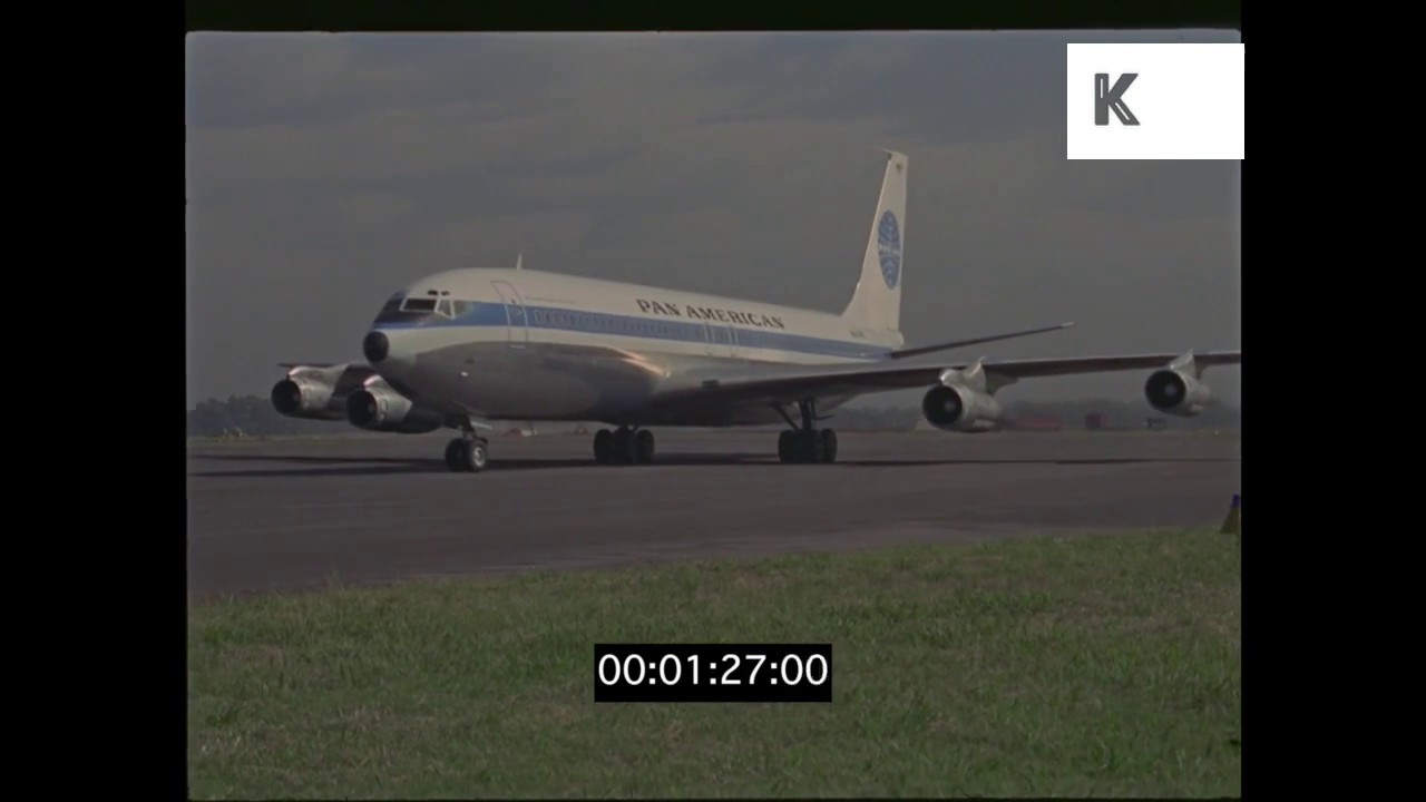 Rio de Janeiro Ariport, 1960s Pan Am Planes, HD