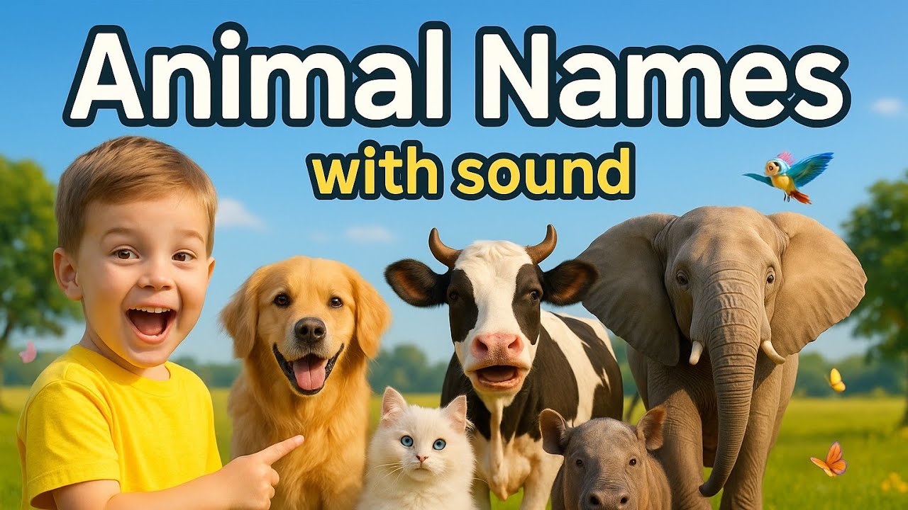 Learn Animal Names and Sounds for Kids Fun Animal Sound Video | Nicy Rhymes for Kids