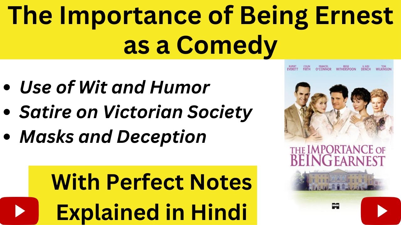 The Importance of Being Earnest as a comedy in Hindi | With Perfect Notes | Thinking Literature