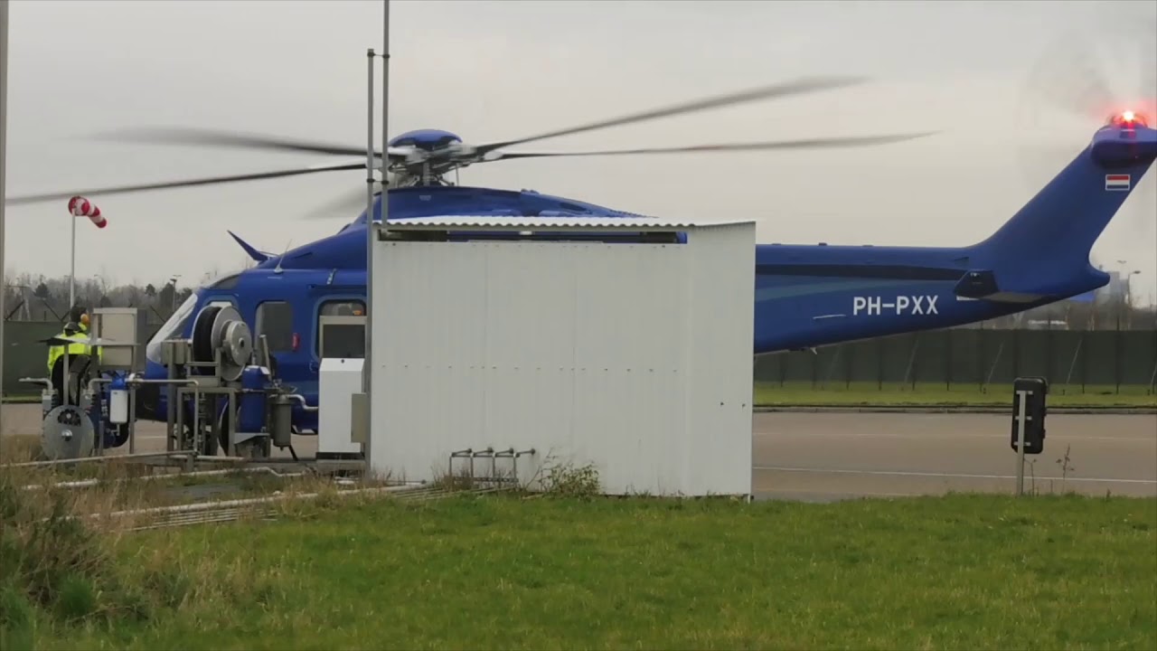 brand new Leonardo AW139 PH-PXX POLICE-24 Netherlands police landing Schiphol