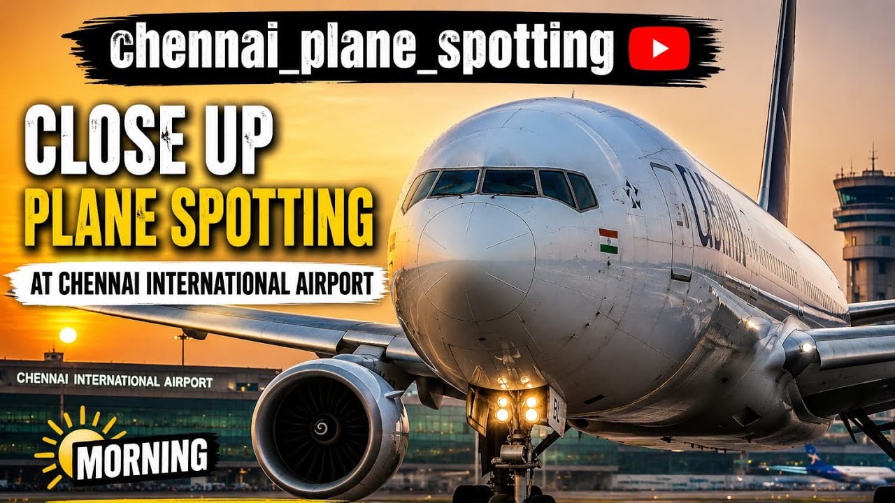 ✈️15 mins Plane spotting at morning rush hours CHENNAI INTERNATIONAL AIRPORT 🇮🇳