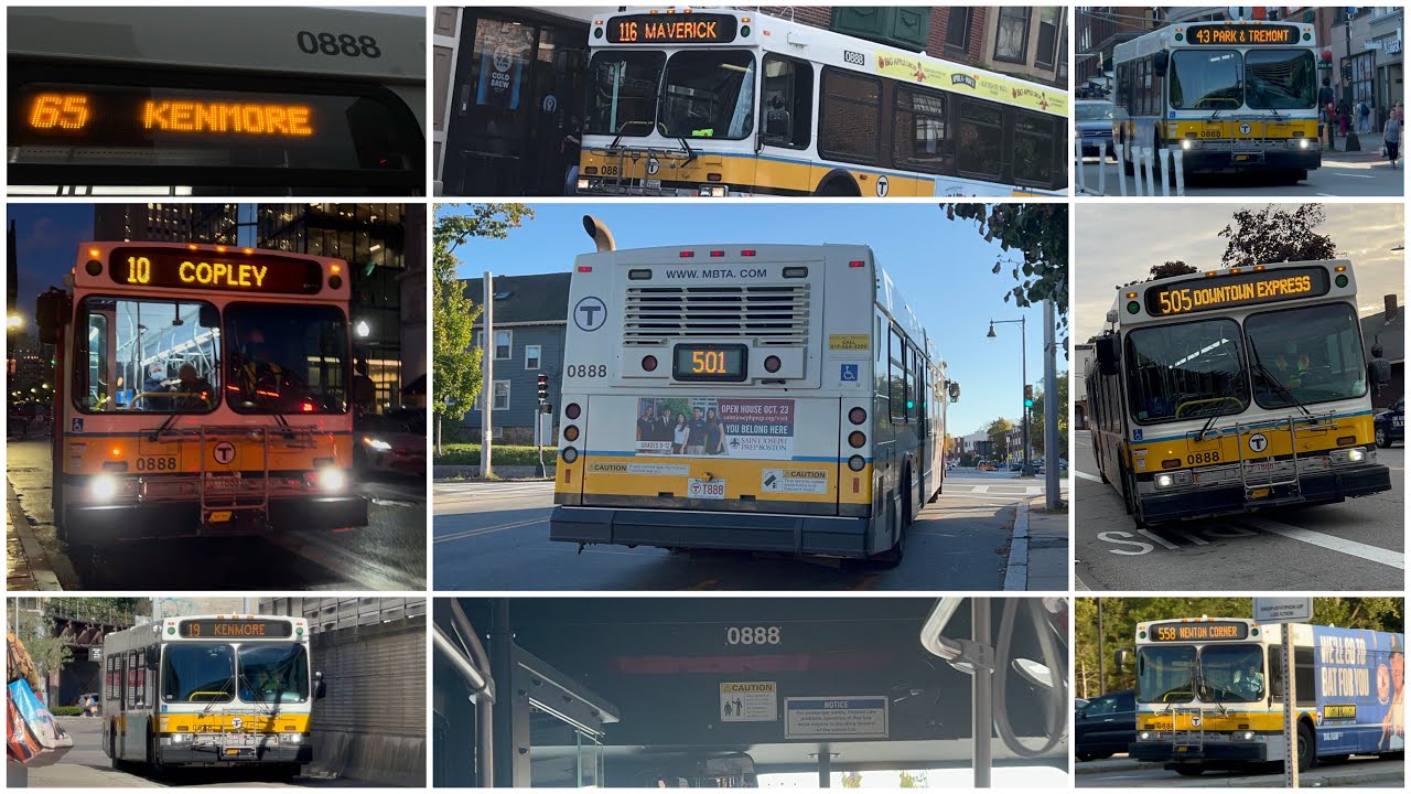 MBTA Bus Action: Compensated Review - New Flyer D40LF #0888 ~ Before & After Overhauled [HD]