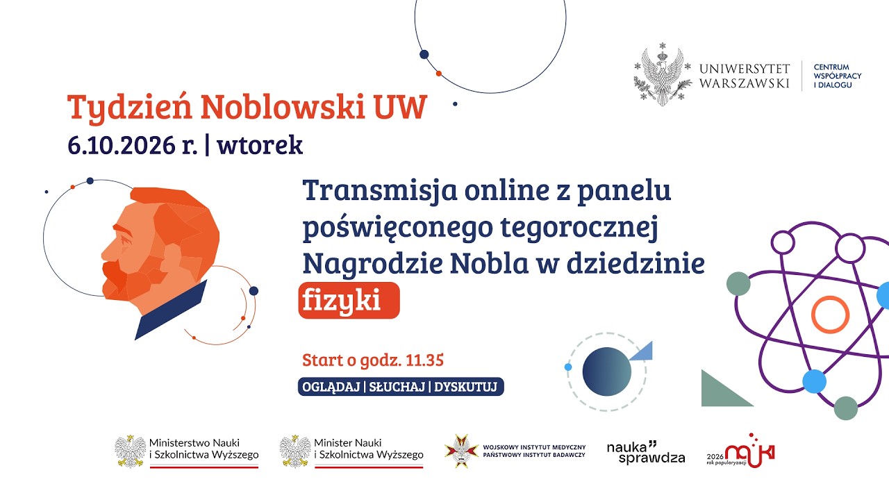 Tydzień Noblowski 2026: Nagroda Nobla w dziedzinie fizyki