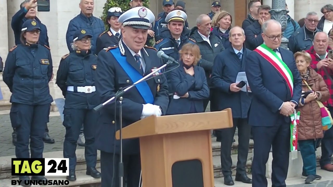Giuramento del comandante della polizia locale di Roma 29 dicembre, presente sindaco Gualtieri