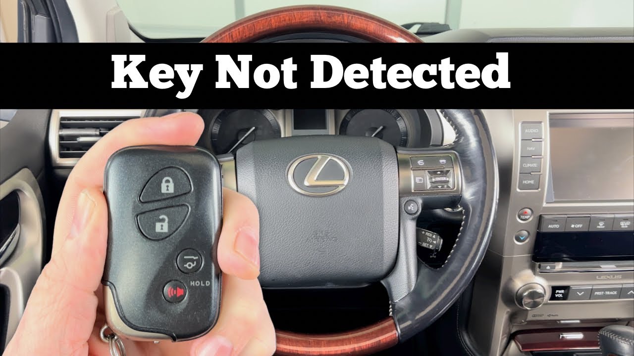 2010 - 2019 Lexus GX 460 - How To Start With KEY NOT DETECTED Dead GX460 Remote Key Fob Battery