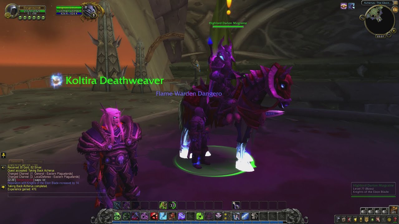 World of Warcraft: Taking Back Acherus - Quest ID 13165 (Gameplay/Walkthrough)
