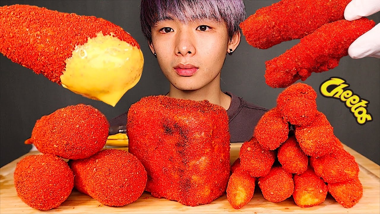 ASMR CHEETOS CORN DOG + SPAM + FISH FINGERS (Eating Sound) | MAR ASMR