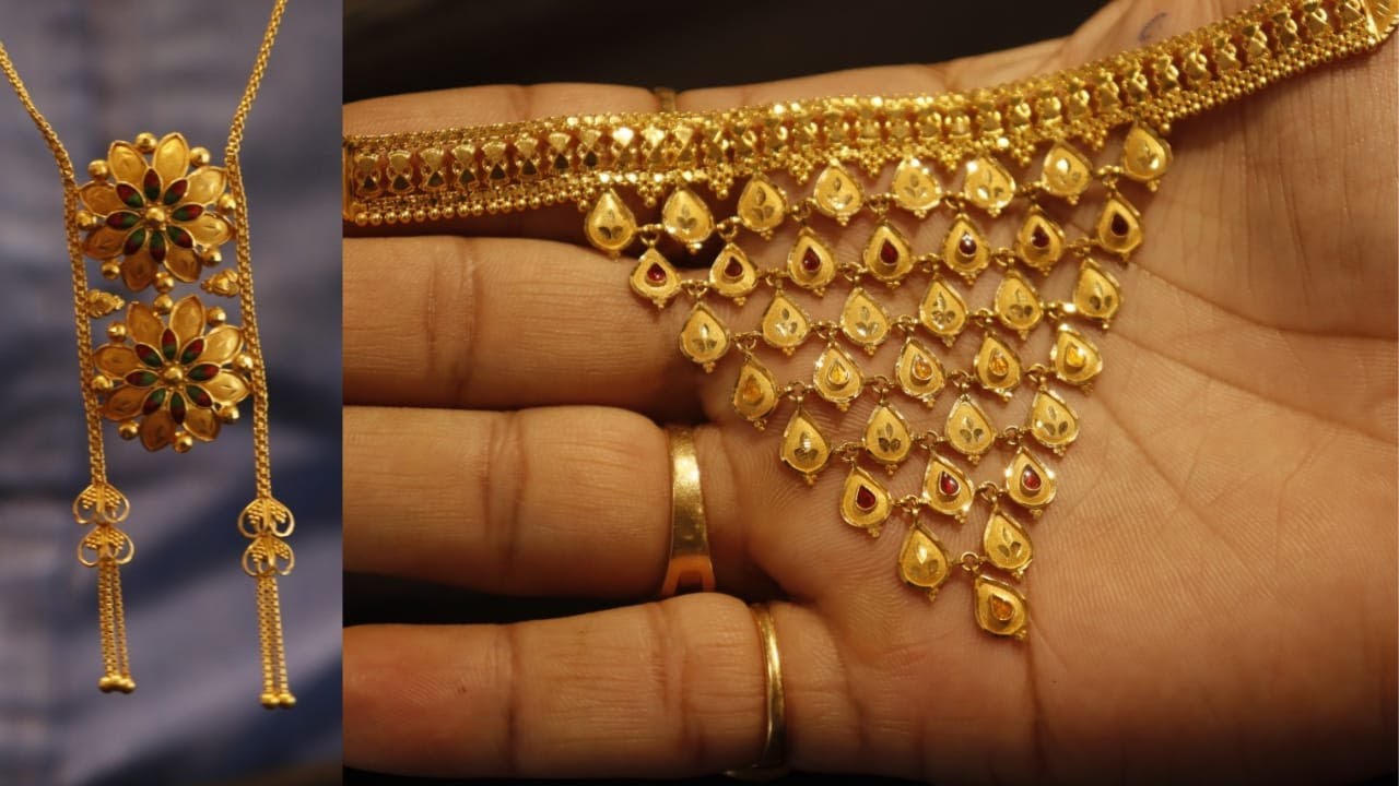 REQUESTED VIDEO || Choker Necklace And Tie Chain Latest 2021 Design With Price N Weight@Crazy_Jena