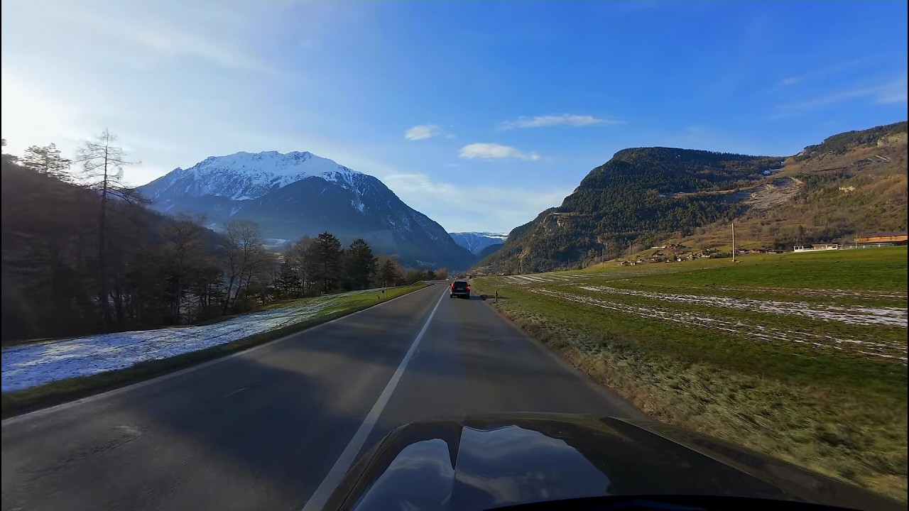 🇨🇭🚗 driving switzerland 4K 🏔 Crans Montana 🎄 Verbier 🏞 Montreux 😎 HDR