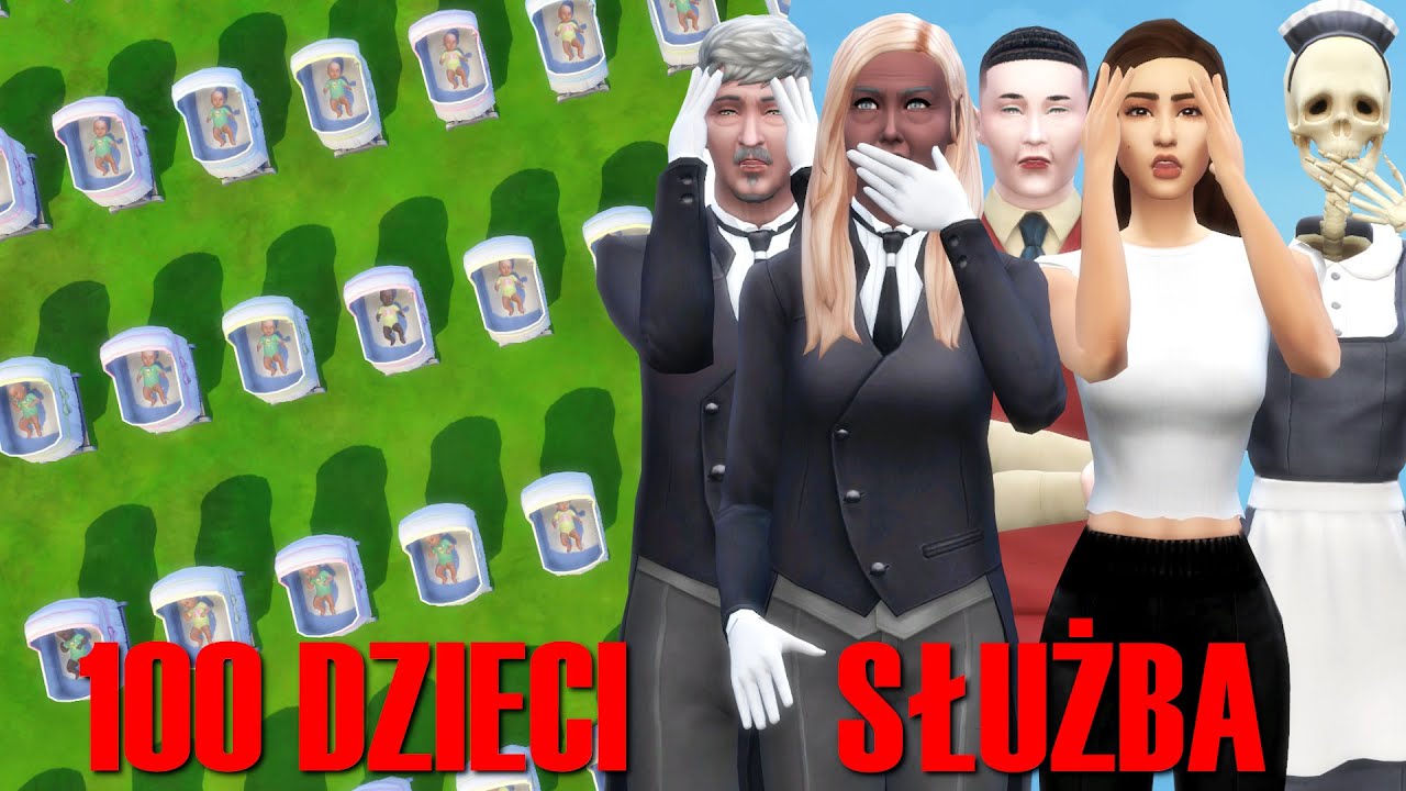 100 DZIECI vs SŁUŻBA w THE SIMS 4 (tego się nie spodziewałem) 🤯