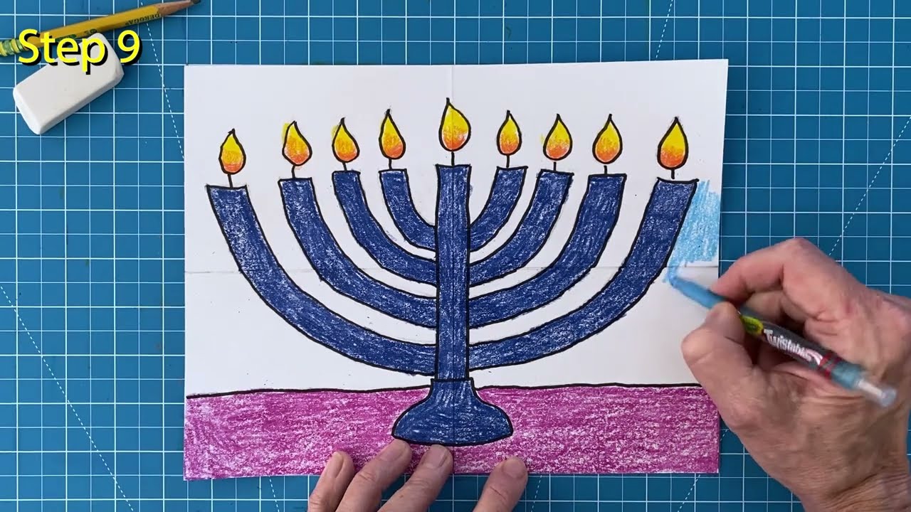 How to Draw a Menorah