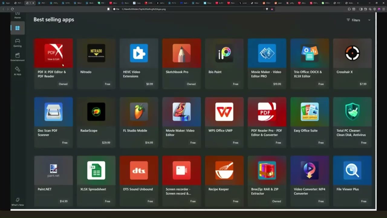 PDFGear and PDF X is likely malware, or, at best, griftware/scamware, sponsored by Microsoft Store