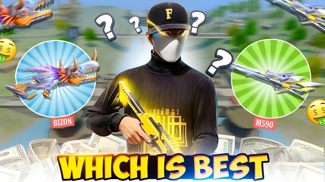 M590 ☠️ OR BIZON 🥶 WHICH IS BEST 🤔 | Solo Tournament Free Fire | Tournament Gameplay 