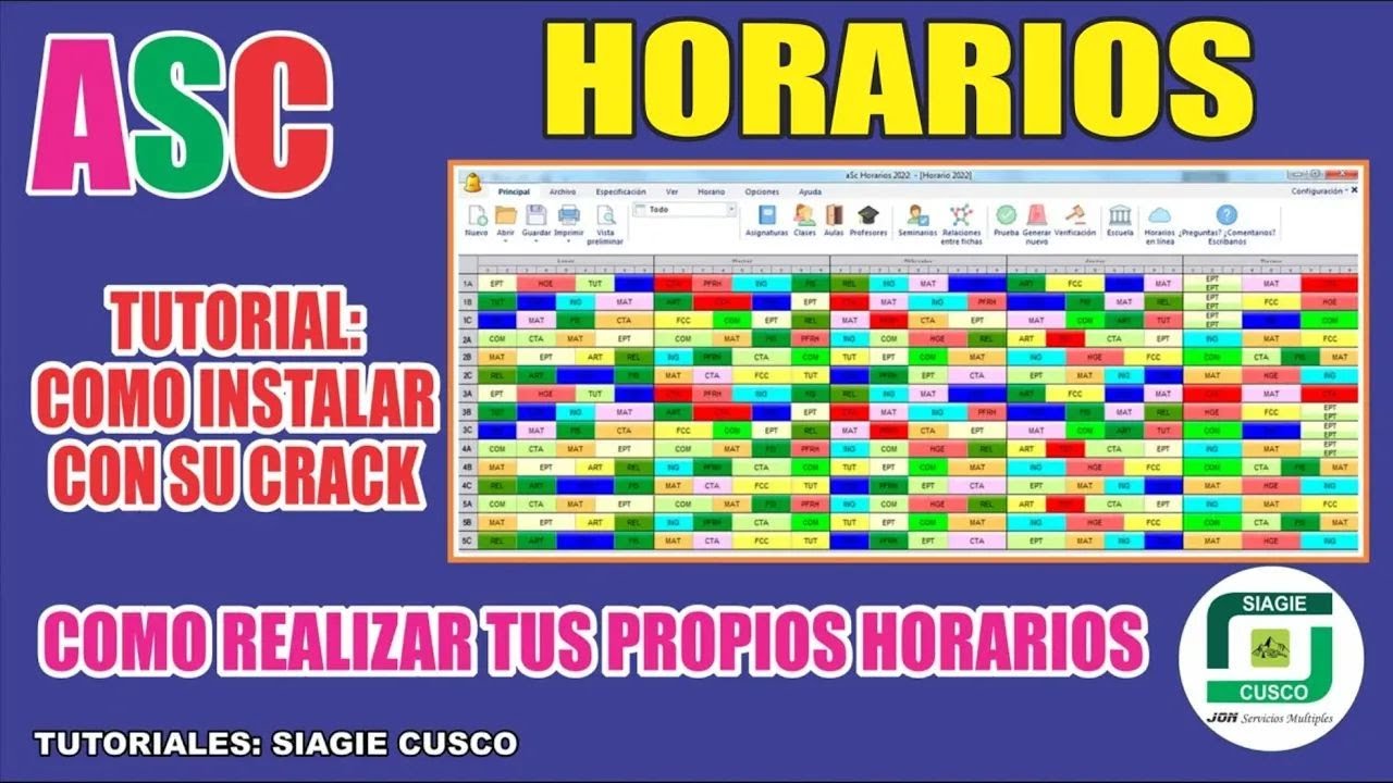 ASC Horarios 🔴 COMO INSTALAR y COMO REALIZAR tus Horarios Actualizado paso a paso