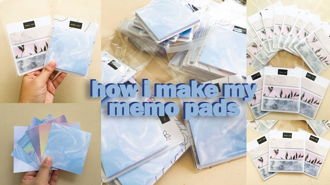 DIY MEMO PADS | shop update & how i make memo pads + step by step process, shopee checkout