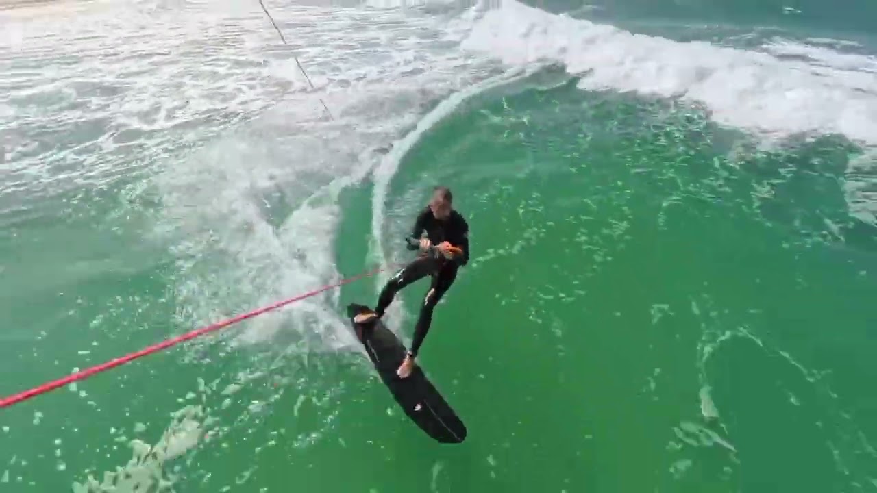 Strapless wave kitesurfing