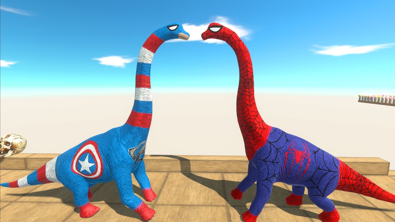 Captian America Brachio Death Fall - Animal Revolt Battle Simulator