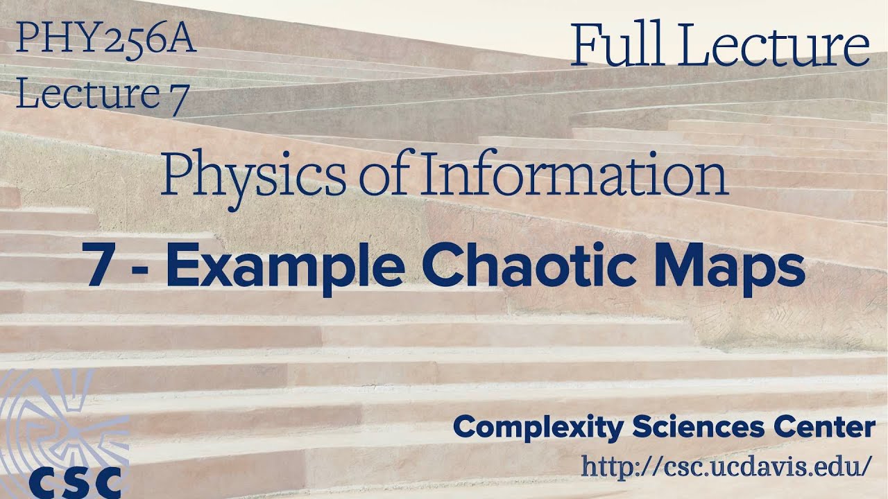 PHY 256A Physics of Information Lecture 7 - Example Chaotic Maps (Full Lecture)