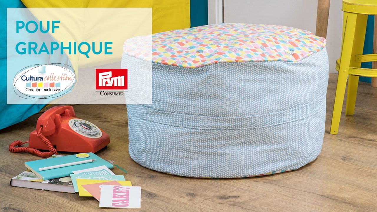 DIY créatif : Pouf graphique - Arty