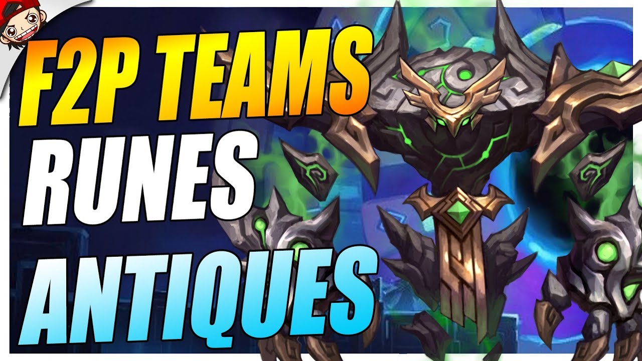 🔴 2 TEAMS  F2P POUR FARMER LES RUNES ANTIQUES  - Summoners War FR