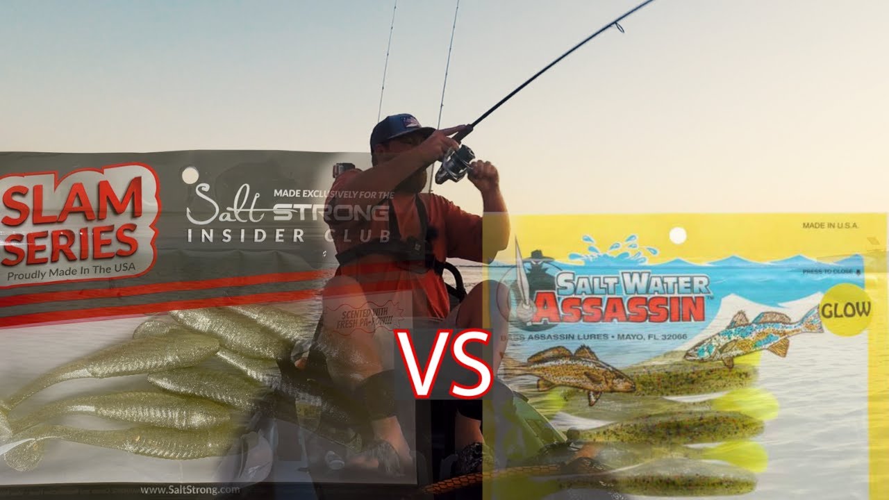 SaltStrong Slam Shady (FRED) vs Saltwater Assassin Paddle Tails, Winner Takes All!