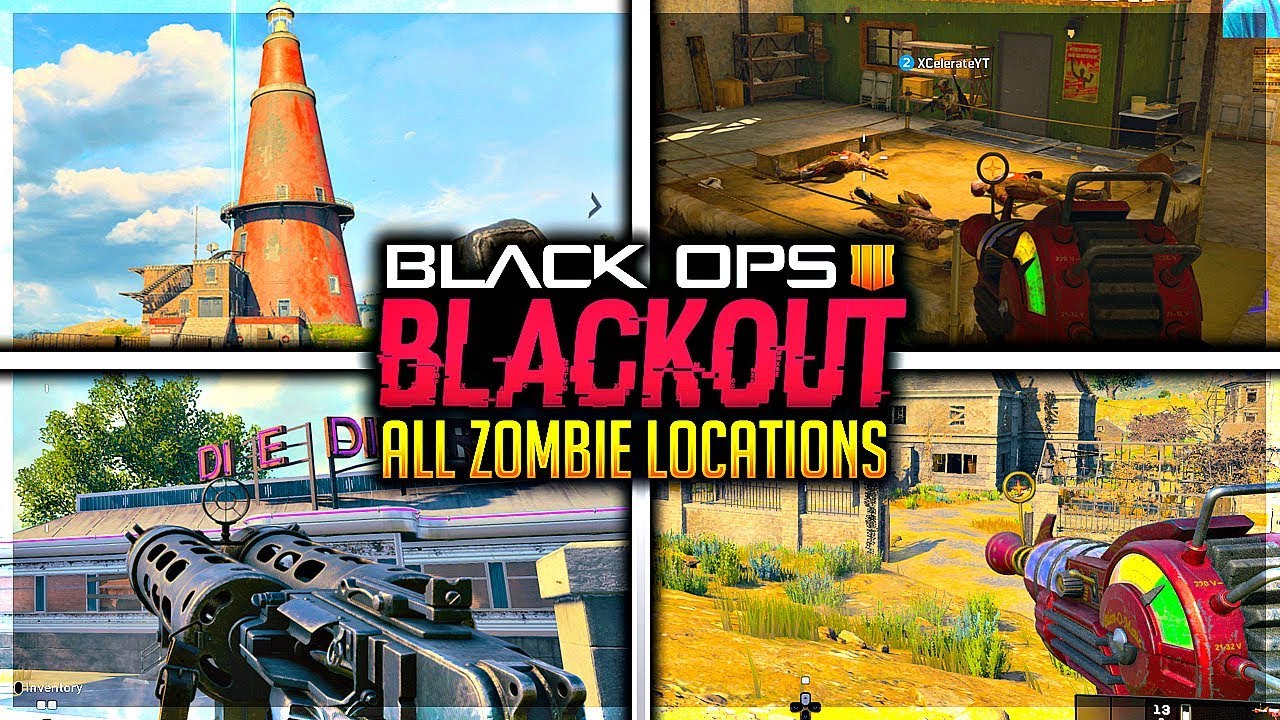 BLACKOUT BATTLE ROYALE ALL ZOMBIES LOCATIONS TRANZIT, VERRUCKT, BURIED & MORE!