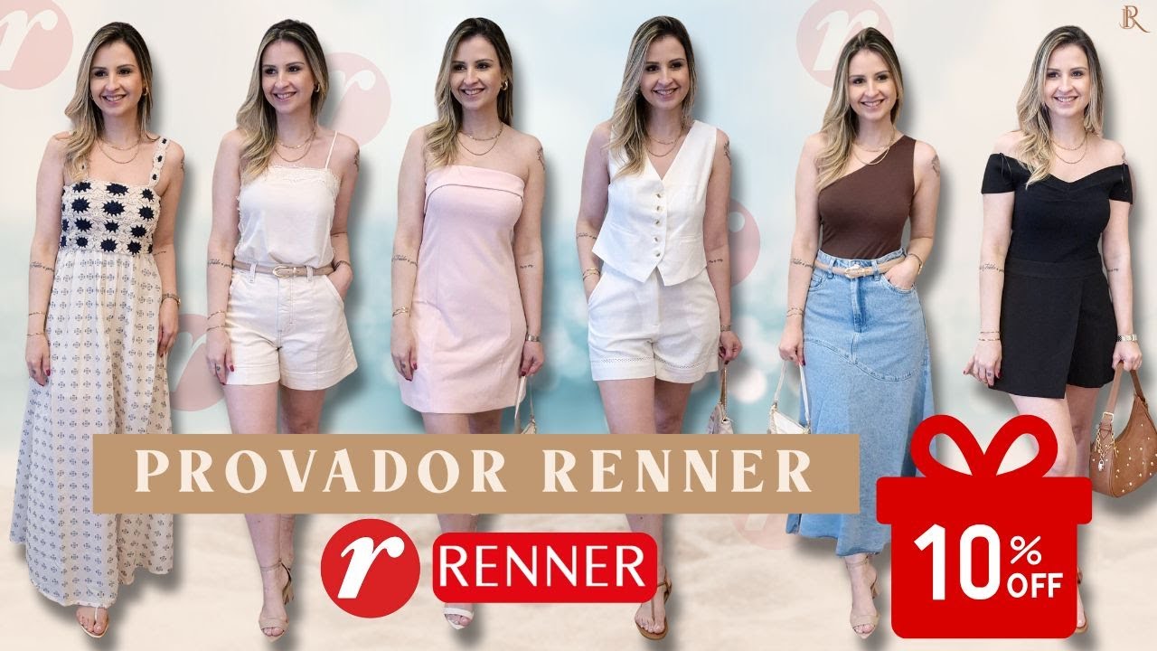 Provador RENNER com cupom ativo 10% OFF com looks f&eacute;rias e looks dia a dia