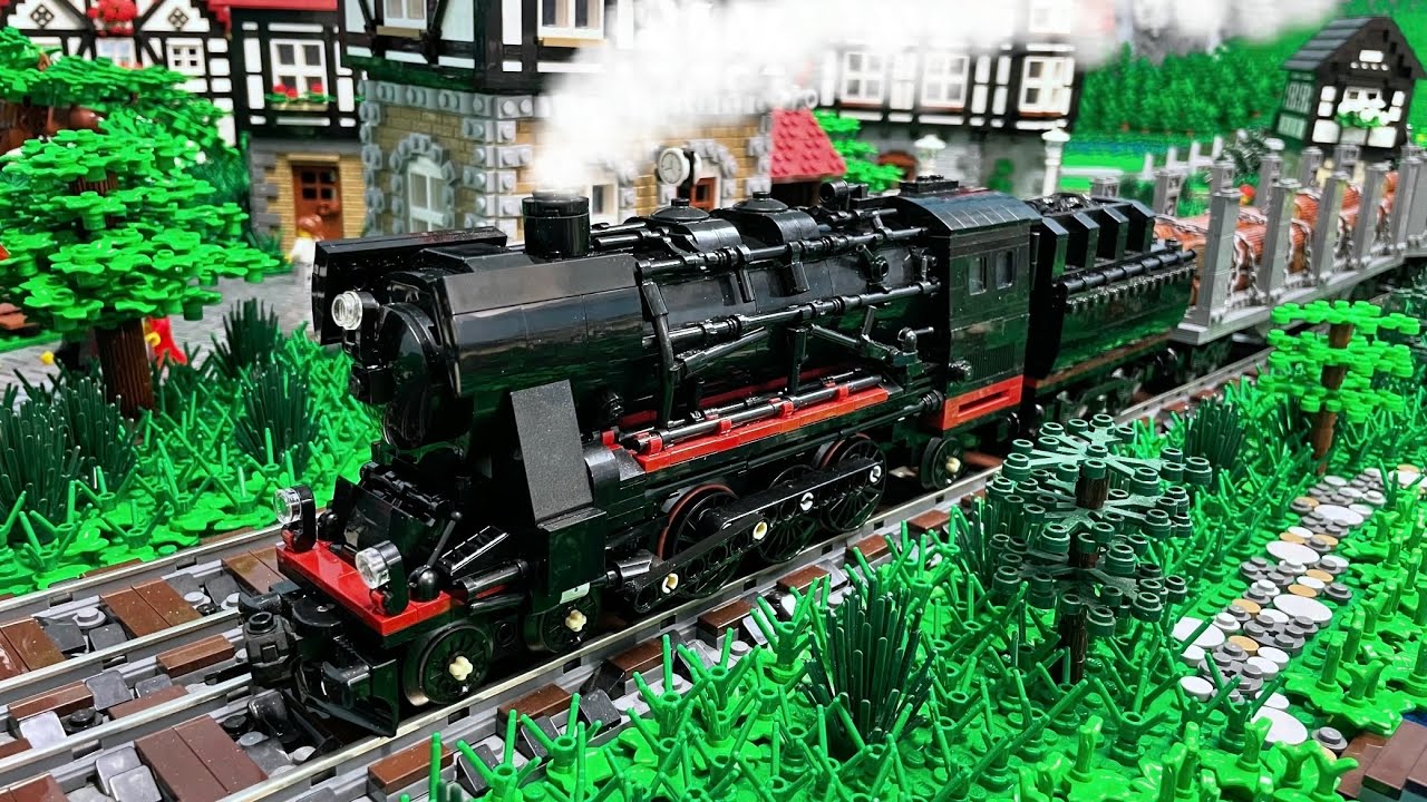 Lego Steam Train Moc с настоящим дымом