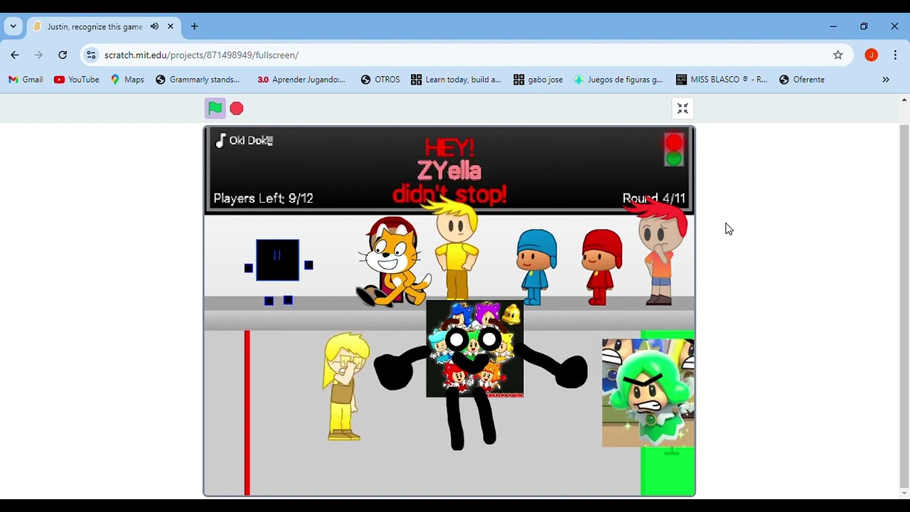 Ay in Noggin Sprixie's Green Light Red Light Server 1 Players 12 Cat Sprixie Princess *Meow* Scratch