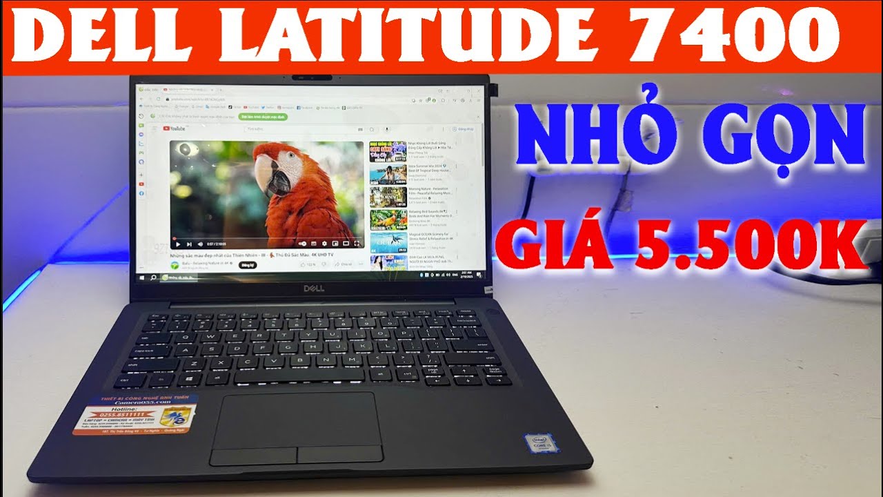 5,5 TRIỆU, DELL LATITUDE 7400, I5 8365U, R8GB, SSD 256NVMe, 14FHD 
