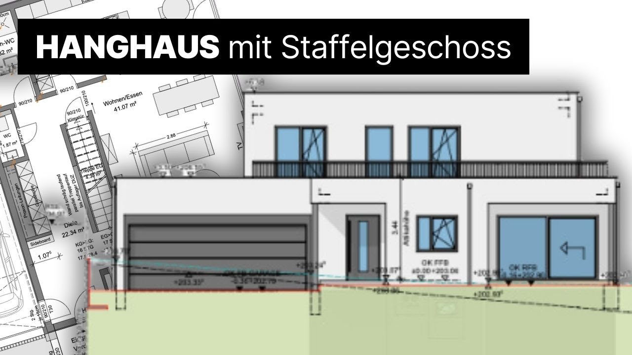 Haus am Hang: Modernes Bauhaus mit Staffelgeschoss und Keller | Grundriss-Show Ep. 95