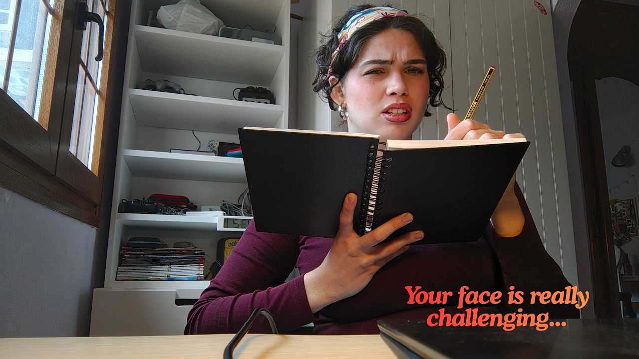 ASMR Drawing your portrait but your face is kinda odd